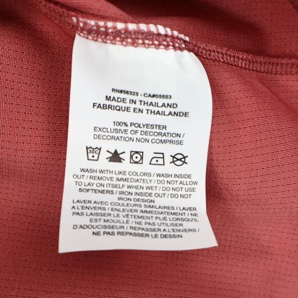 Nike Glam Metallic Hooded Funnel Neck Pullover Long Sleeve Red Gold Size Small - Picture 9 of 11